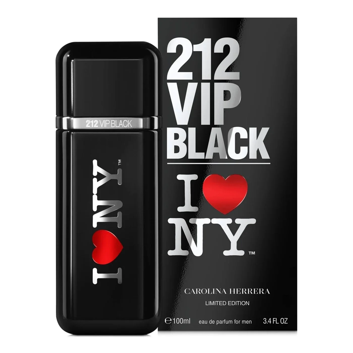212 VIP Black I love NY fragrance bottle