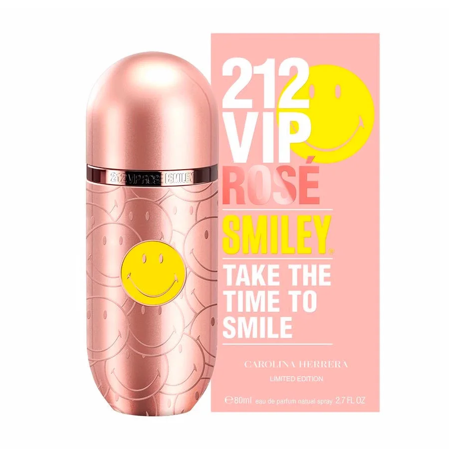 212 VIP Rose Smiley fragrance bottle