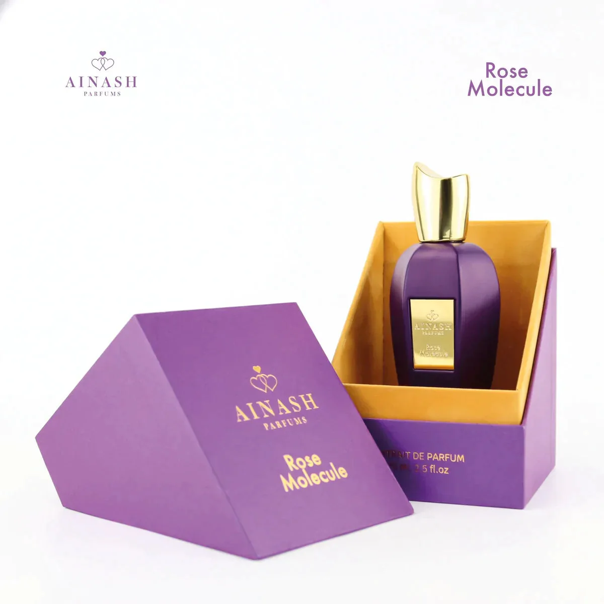 Ainash Rose Molecule 2.5 oz EDP for women bottle