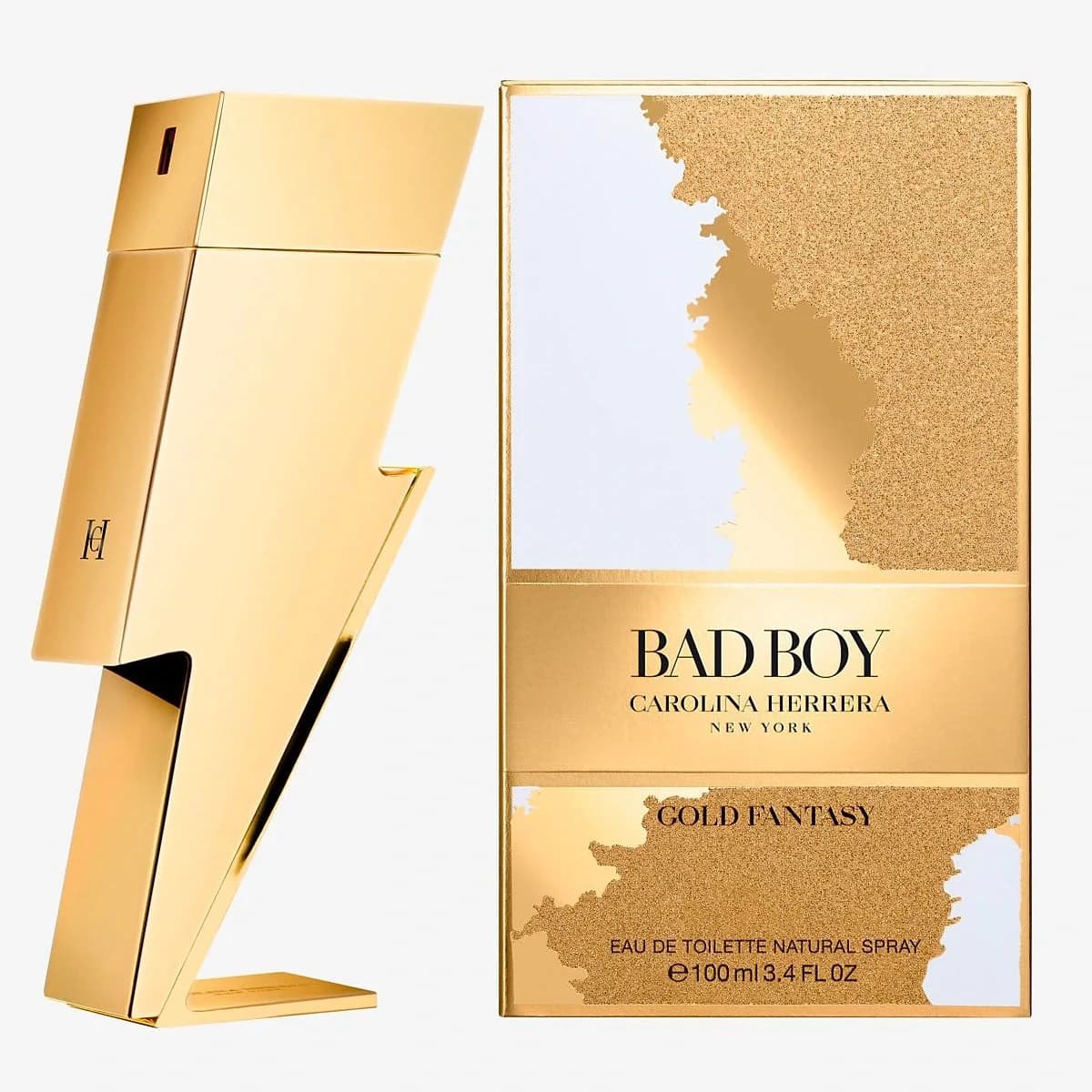 Carolina Herrera Bad Boy Gold Fantasy fragrance bottle