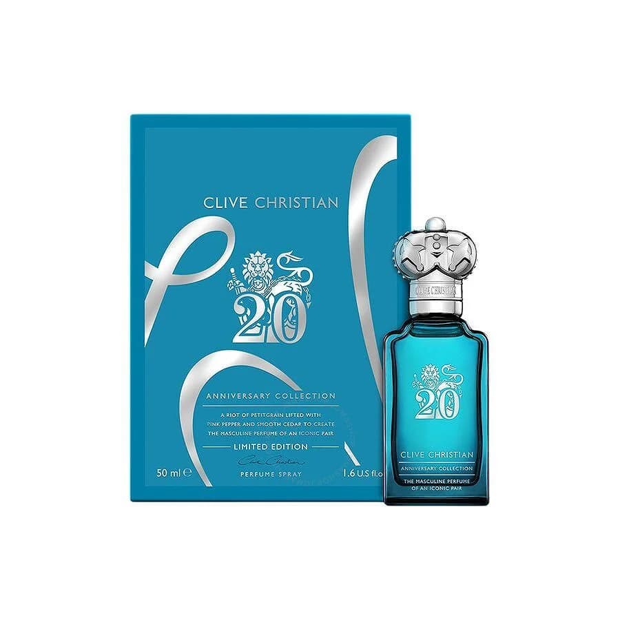 Clive Christian 20th Anniversary Masculine 1.6 oz. Eau De Perfume fragrance bottle