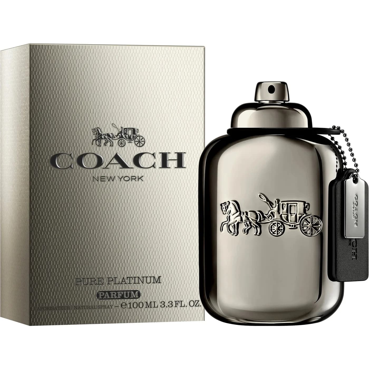 Coach Pure Platinum parfum fragrance bottle