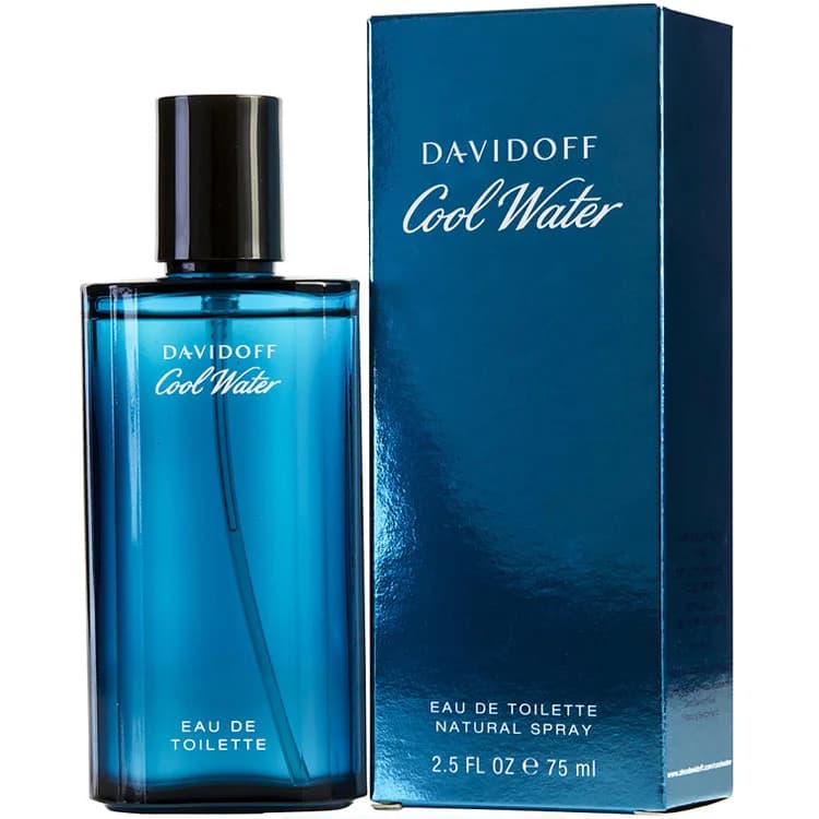 Cool Water 2.5 oz EDT spray for men fragrance bottle