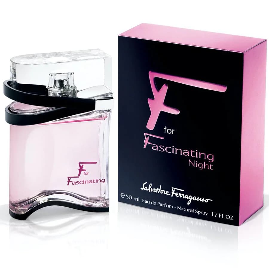 F for Fascinating Night fragrance bottle