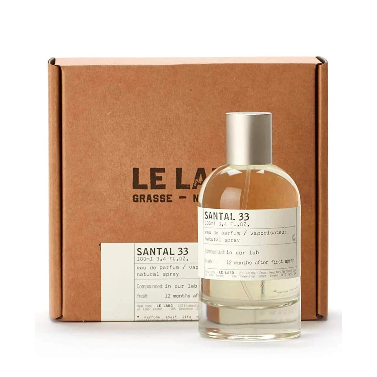 Le Labo Santal 33 fragrance bottle