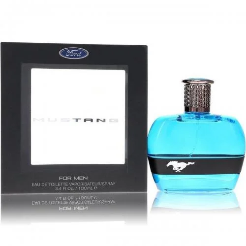 Mustang Blue fragrance bottle
