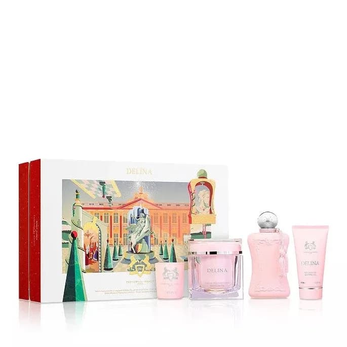 Delina 2.5 oz EDP Gift Set 4 Pieces for women fragrance bottle