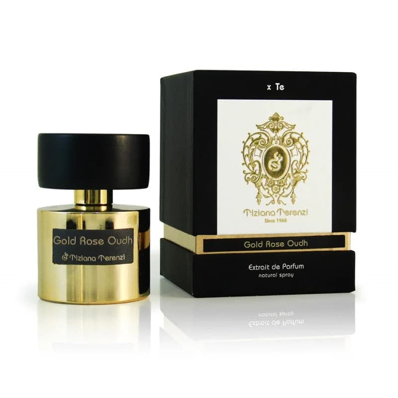 Tiziana Terenzi Gold Rose Oudh fragrance bottle